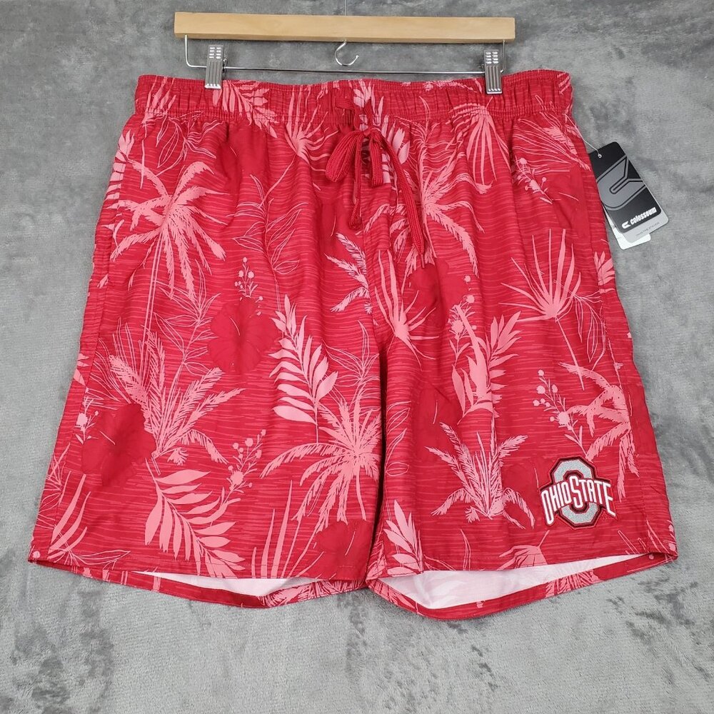 NWT Mens Ohio State Buckeye Swim Trunks Colosseum Size XXLarge XXL Beach Resort